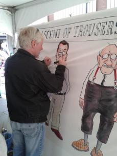 Clive Goddard draws trousers