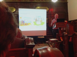 Tony Husband giving his talk at the Unitarian Church